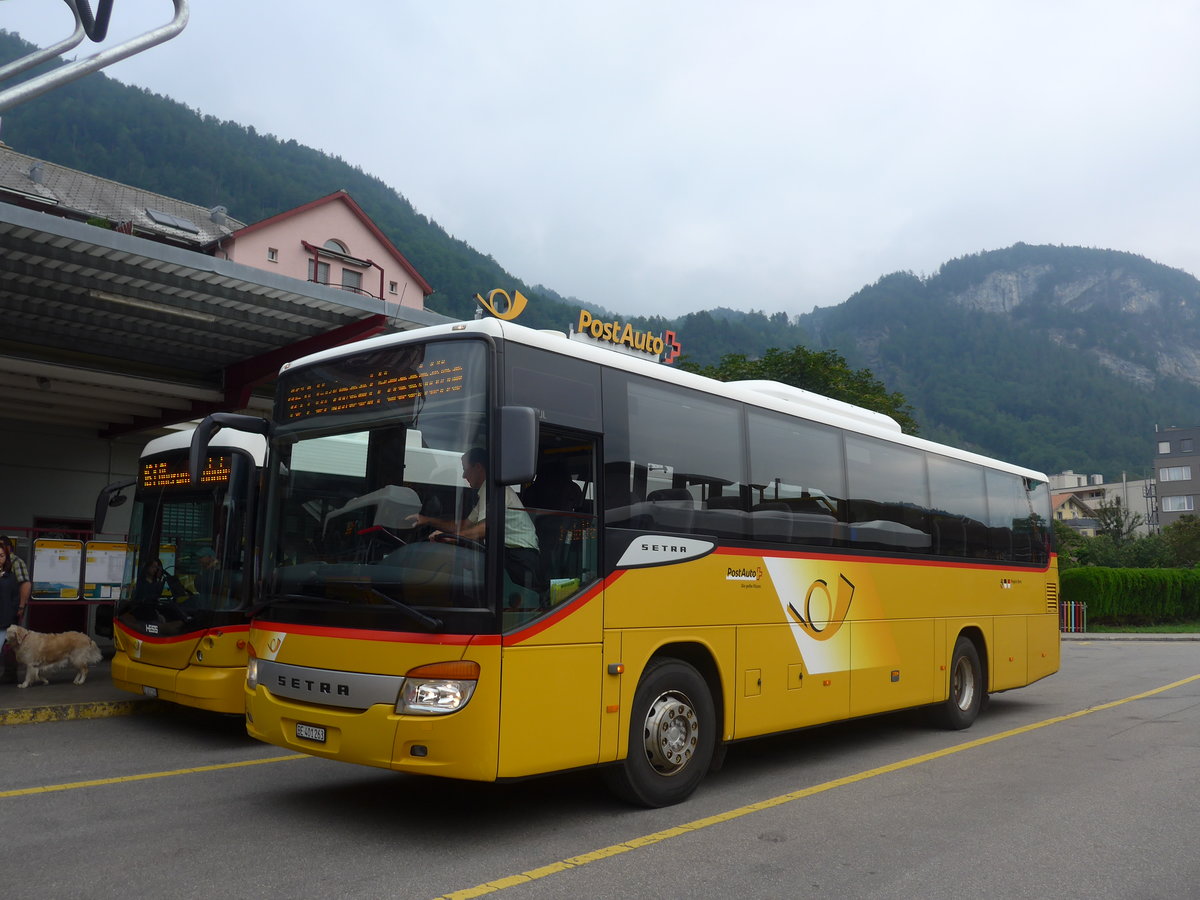 (207'641) - PostAuto Bern - BE 401'263 - Setra (ex AVG Meiringen Nr. 63) am 9. Juli 2019 in Meiringen, Postautostation