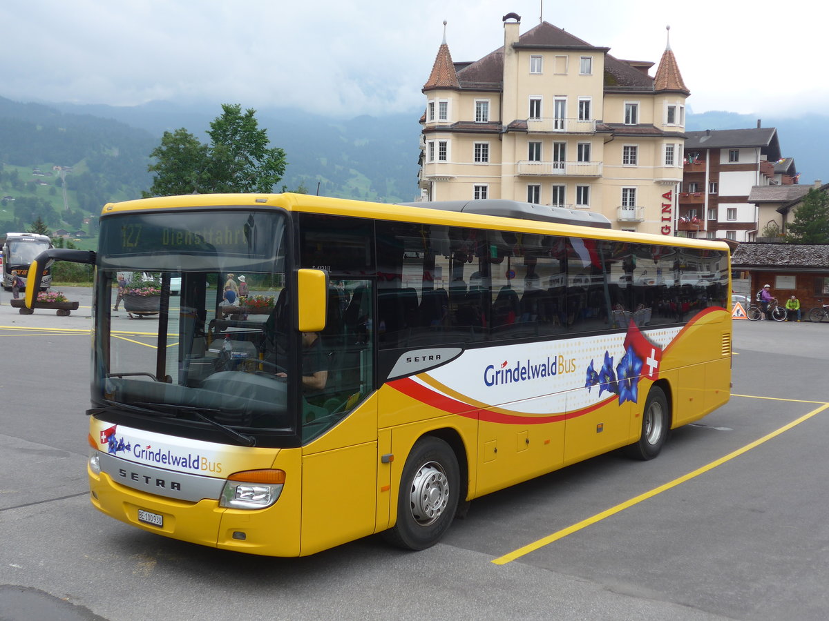 (207'752) - AVG Grindelwald - Nr. 21/BE 100'930 - Setra am 9. Juli 2019 beim Bahnhof Grindelwald