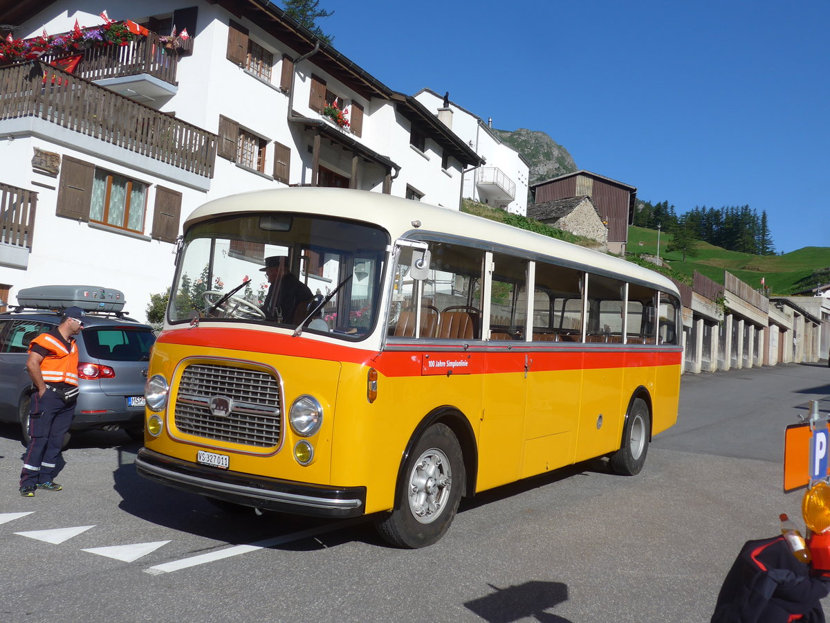 (208'282) - Zenklusen, Glis - VS 327'011 - Berna/BBO (ex Flori, Wohlen; ex Merzaghi, Maroggia) am 3. August 2019 in Simplon Dorf, Post