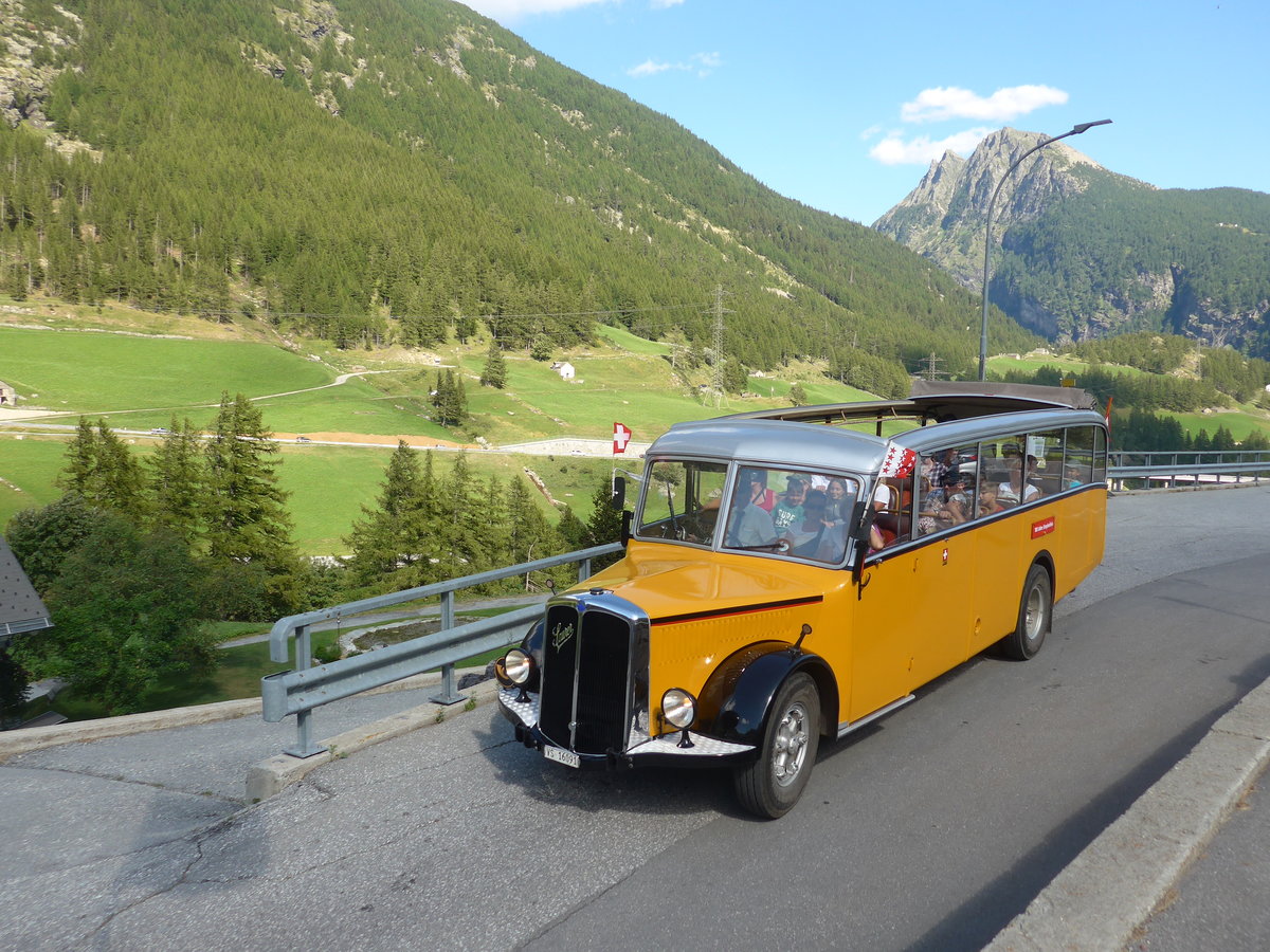 (208'372) - Bonnard, Ayer - VS 16'091 - Saurer/Hess (ex APN Genve; ex Baumgartner, Grenchen; ex P 23'009; ex P 2031) am 3. August 2019 in Simplon Dorf