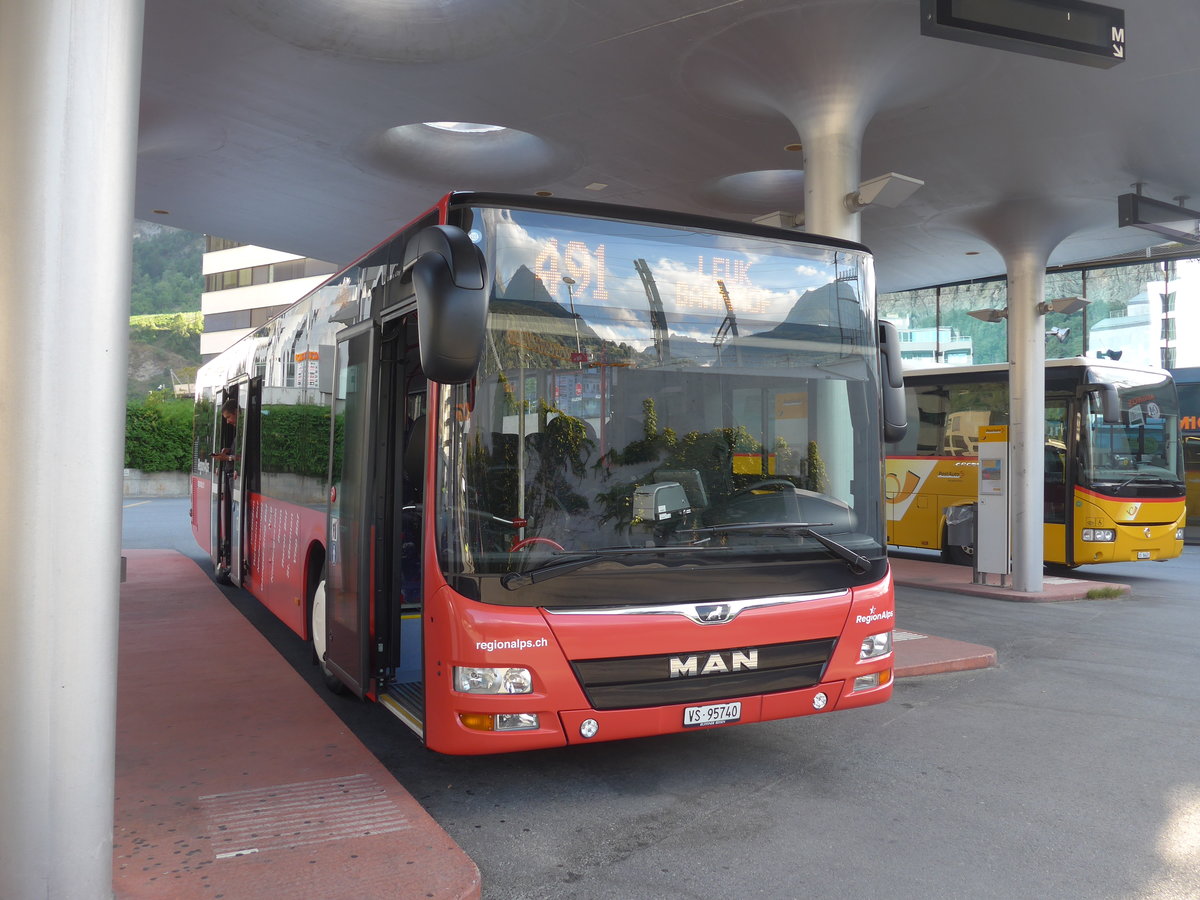 (208'378) - Ruffiner, Turtmann - VS 95'740 - MAN am 3. August 2019 beim Bahnhof Visp