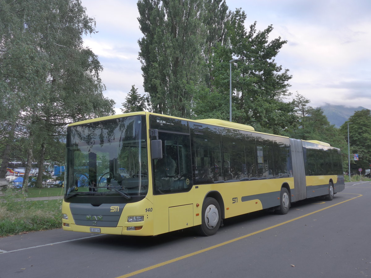 (208'609) - STI Thun - Nr. 140/BE 801'140 - MAN am 10. August 2019 in Thun, Lachen