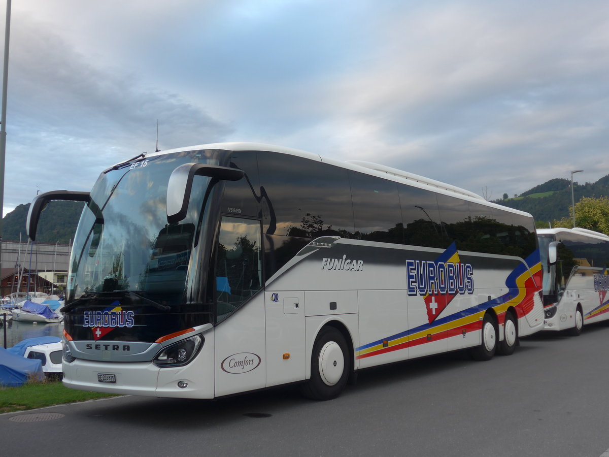 (208'614) - Funi-Car, Biel - Nr. 15/BE 203'815 - Setra am 10. August 2019 in Thun, Strandbad