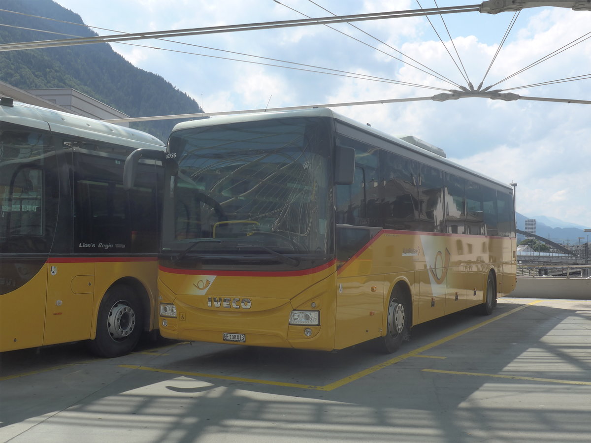 (208'664) - TpM, Mesocco - Nr. 13/GR 108'013 - Iveco am 11. August 2019 in Chur, Postautostation