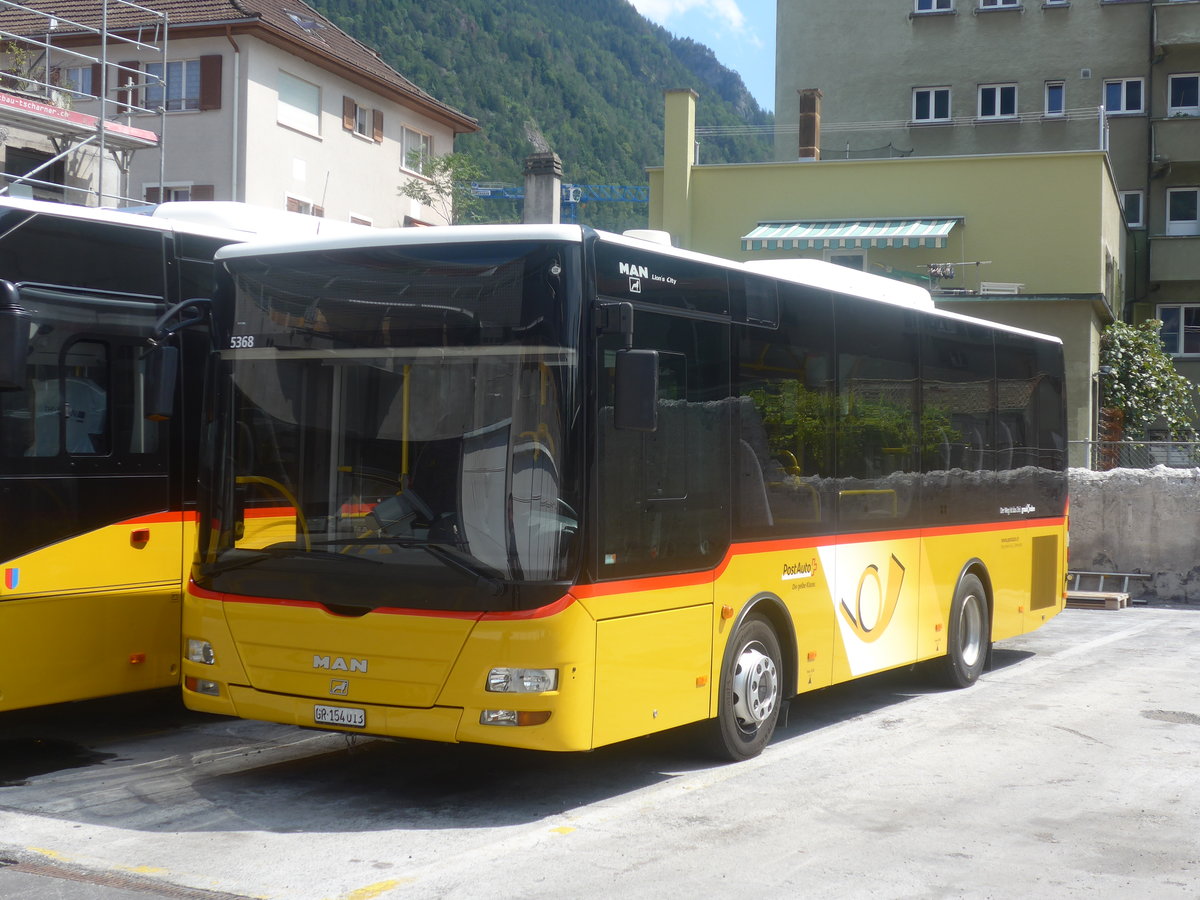 (208'676) - Bossi&Hemmi, Tiefencastel - GR 154'013 - MAN/Gppel (ex Zegg, Samnaun) am 11. August 2019 in Chur, Postgarage