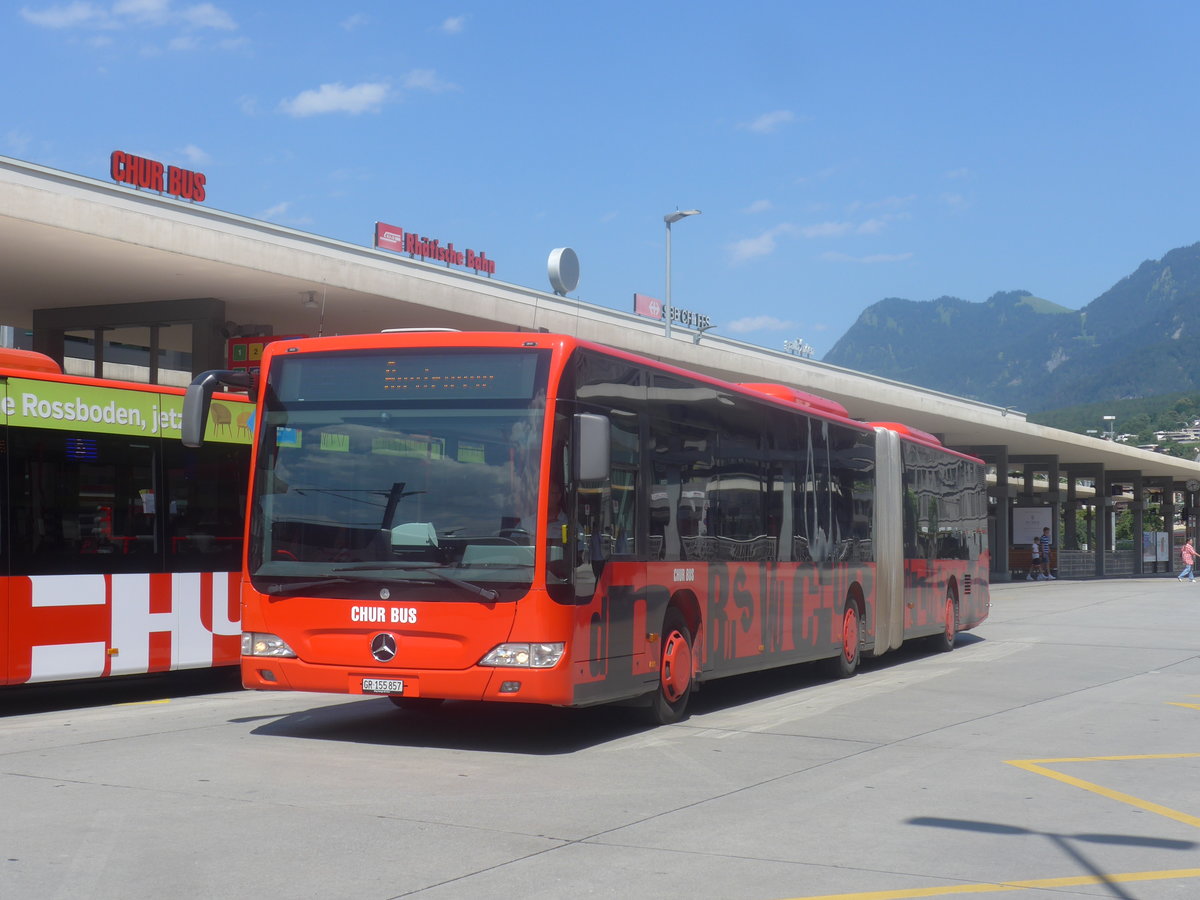 (208'686) - SBC Chur - Nr. 57/GR 155'857 - Mercedes (ex Nr. 76) am 11. August 2019 beim Bahnhof Chur