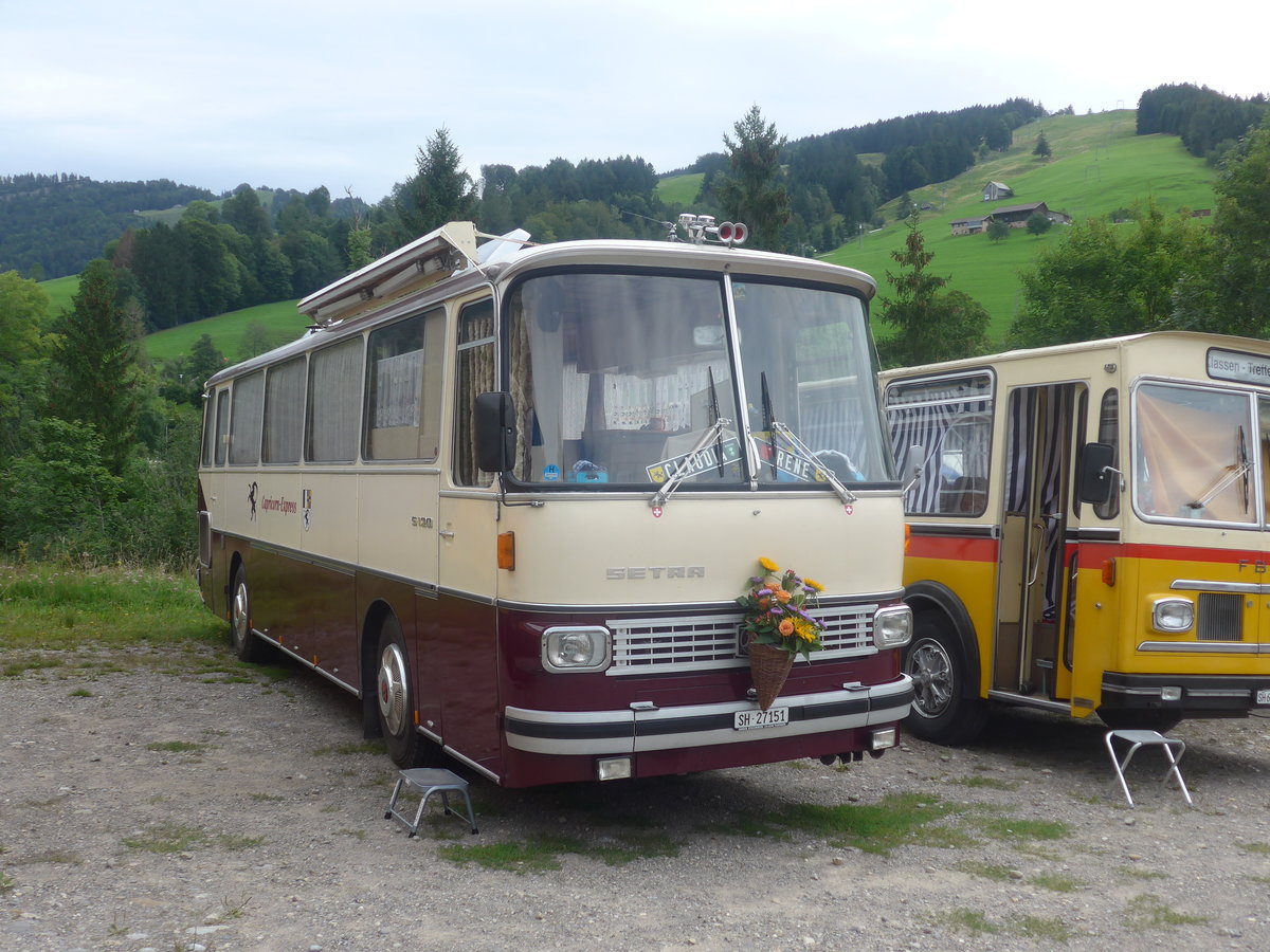 (208'792) - Zger, Beggingen - SH 27'151 - Setra (ex Brngger, Elsau) am 17. August 2019 in Atzmnnig, Schutt