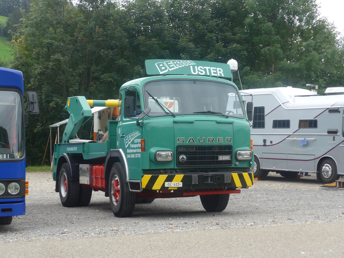 (208'832) - Bertschi, Uster - Nr. 10/SZ 412 - Saurer am 17. August 2019 in Atzmnnig, Schutt