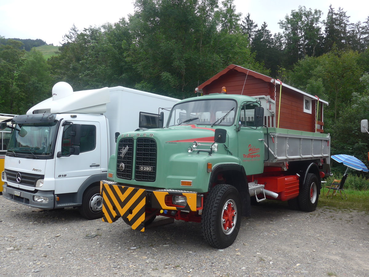 (208'853) - Holdener, Oberiberg - ZH 168'942 - Saurer am 17. August 2019 in Atzmnnig, Schutt