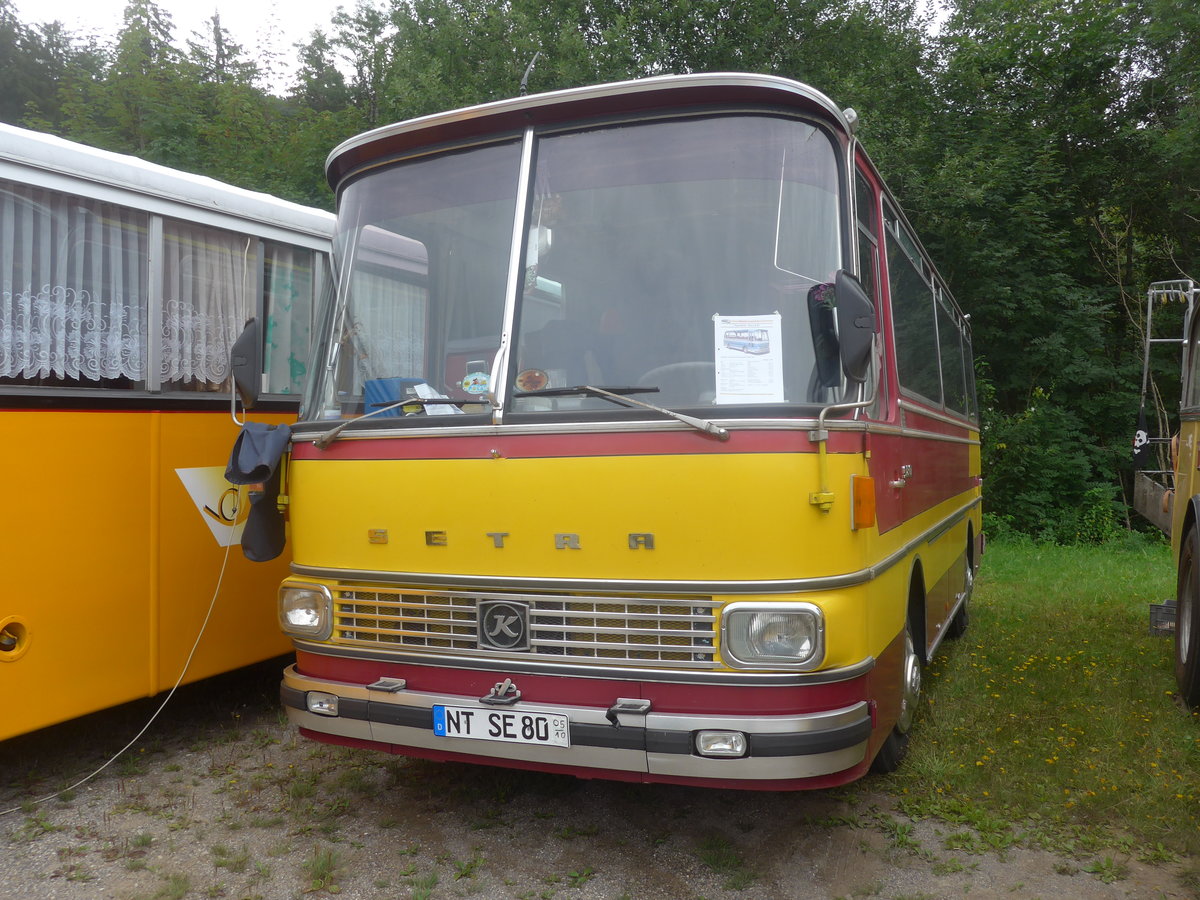 (208'867) - Aus Deutschland: Schiller, Esslingen - NT-SE 80 - Setra am 17. August 2019 in Atzmnnig, Schutt