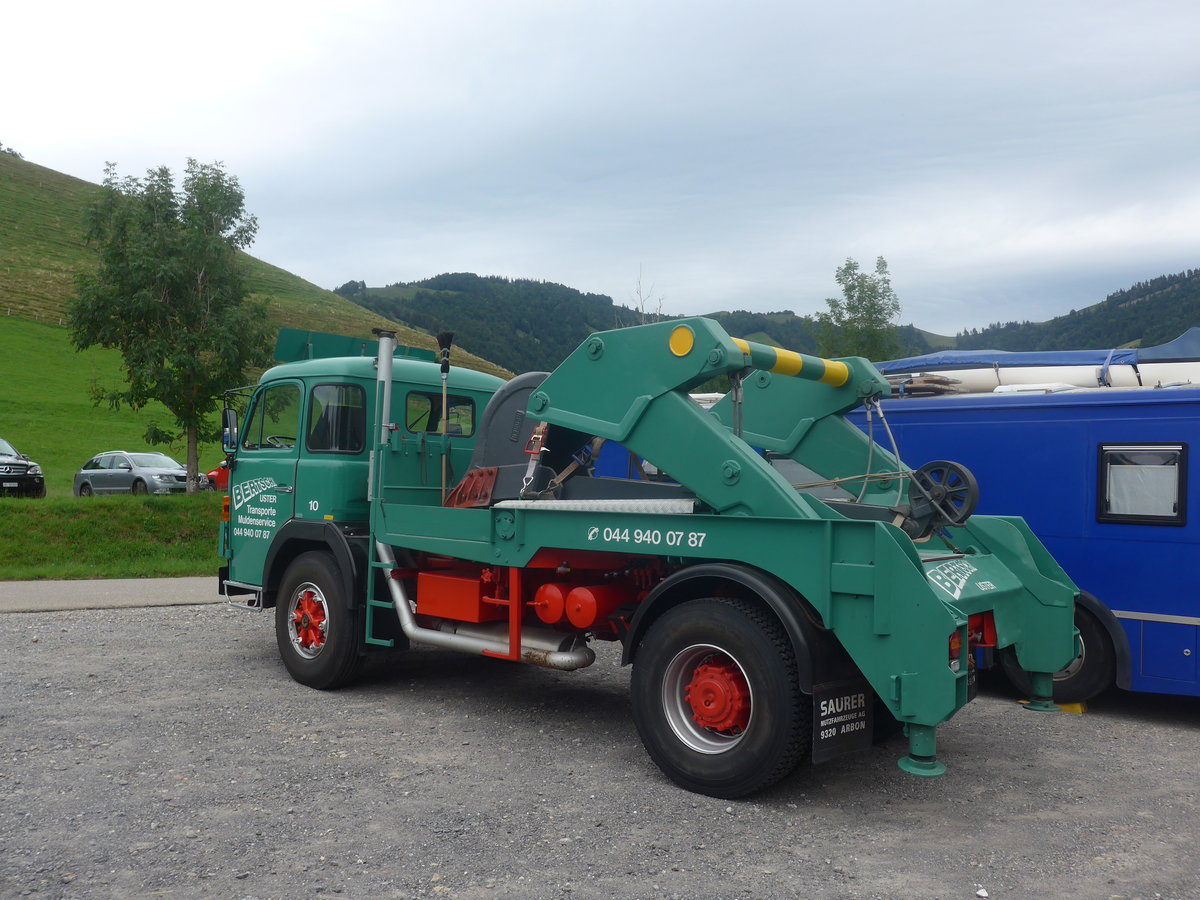 (208'875) - Bertschi, Uster - Nr. 10/SZ 412 - Saurer am 17. August 2019 in Atzmnnig, Schutt