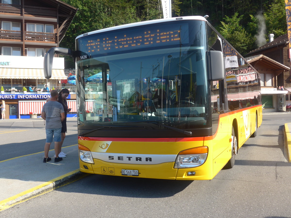 (209'123) - Flck, Brienz - Nr. 3/BE 568'700 - Setra am 31. August 2019 beim Bahnhof Brienz