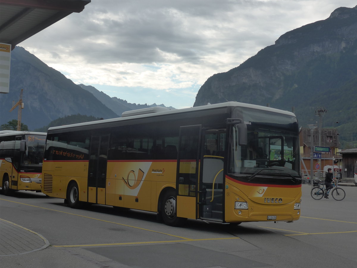 (209'190) - Flck, Brienz - Nr. 9/BE 156'358 - Iveco am 1. September 2019 in Meiringen, Postautostation