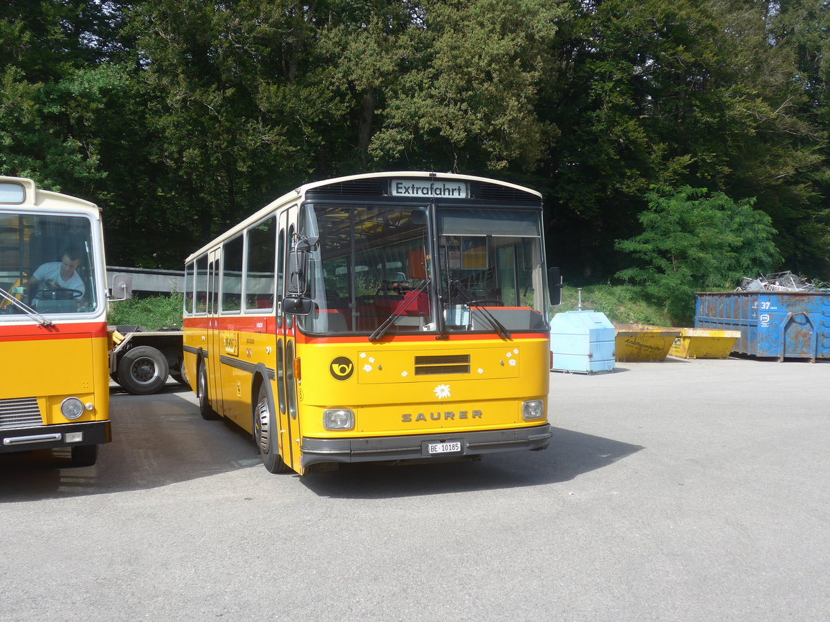 (209'254) - Wthrich, Ursenbach - Nr. 5/BE 10'185 - Saurer/Tscher (ex Schrch, Gutenburg Nr. 5; ex Engeloch, Riggisberg Nr. 5; ex P 25'668) am 1. September 2019 in Burgdorf, kihof Ziegelgut