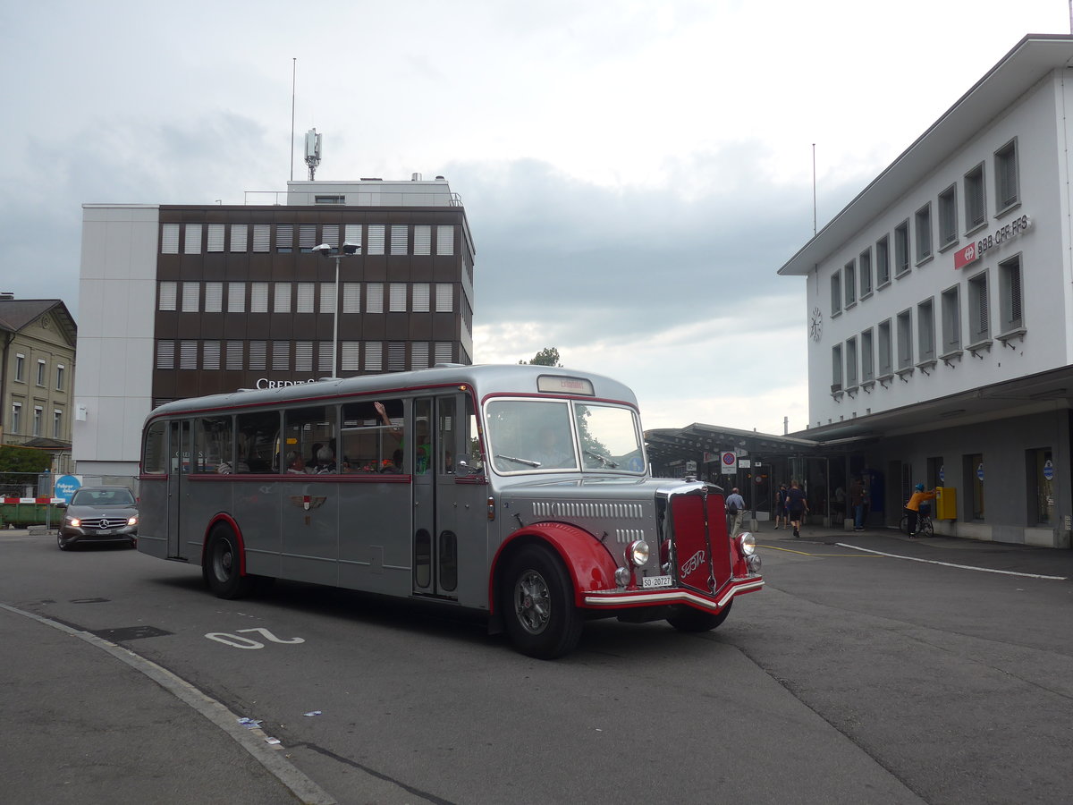 (209'299) - BSU Solothurn - Nr. 11/SO 20'727 - FBW/Hess am 1. September 2019 beim Bahnhof Burgdorf