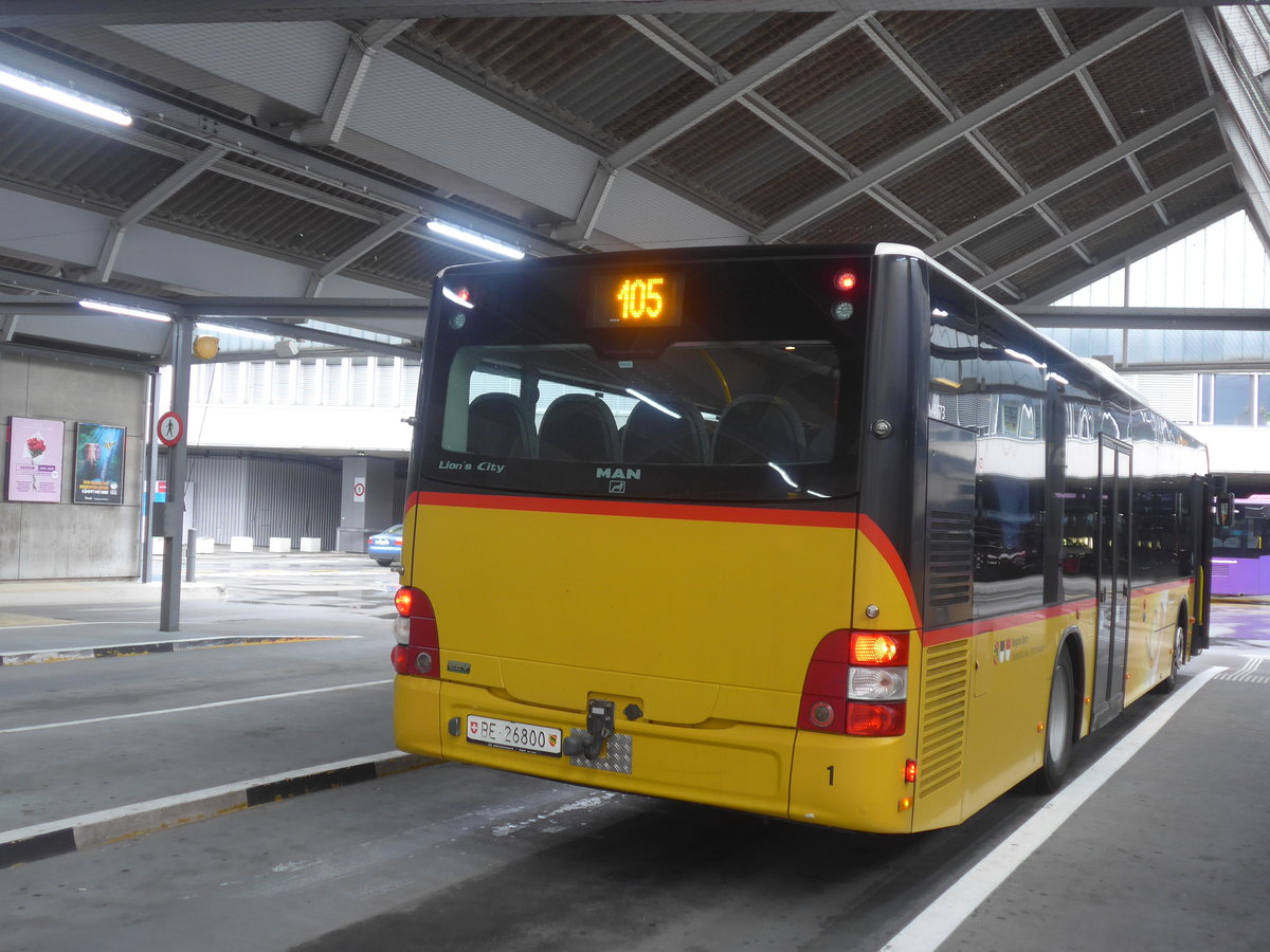 (209'303) - Steiner, Ortschwaben - Nr. 1/BE 26'800 - MAN am 1. September 2019 in Bern, Postautostation