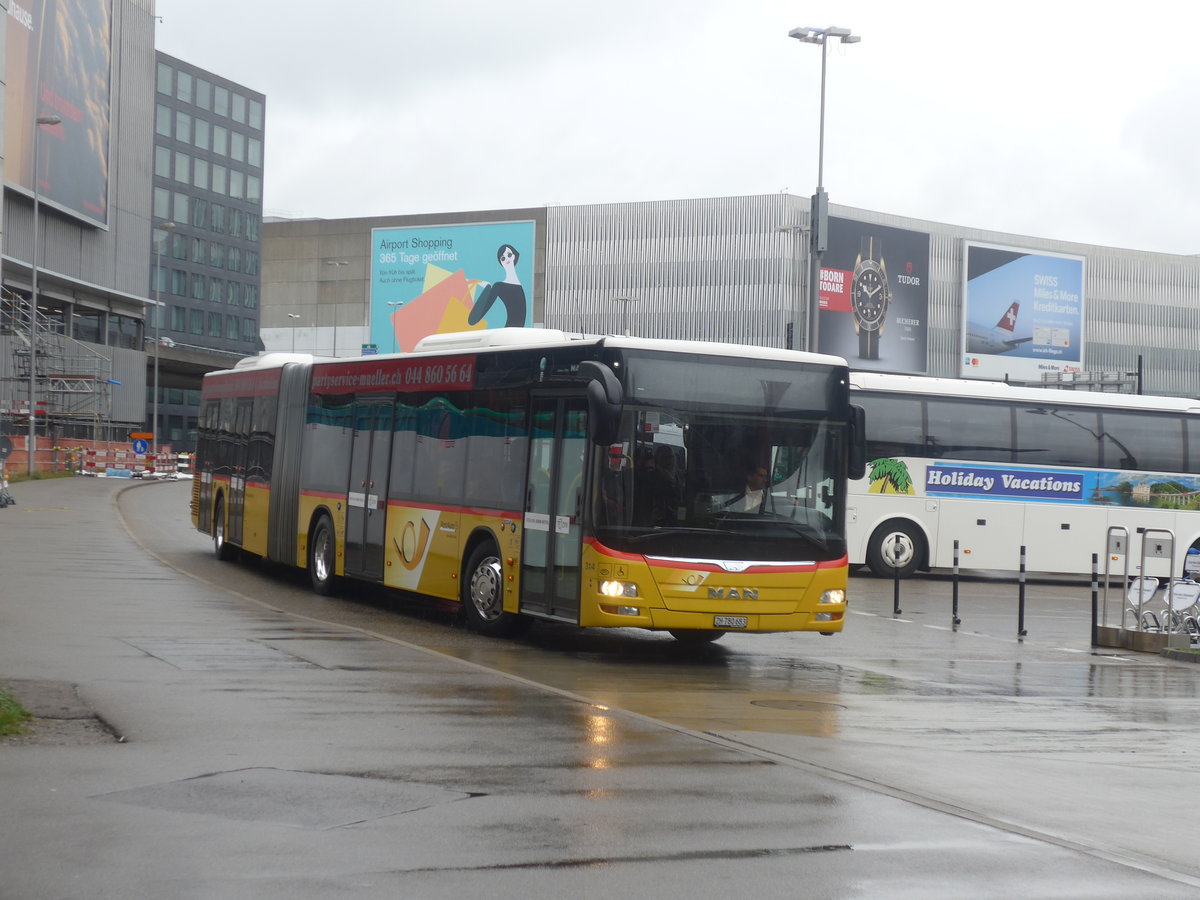 (209'415) - PostAuto Zrich - Nr. 314/ZH 780'683 - MAN am 8. September 2019 in Zrich, Flughafen