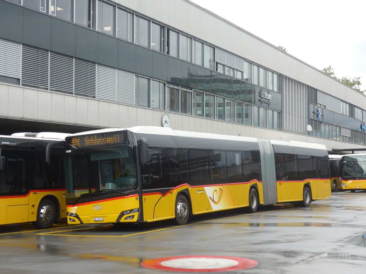 (209'441) - Steiner, Ortschwaben - Nr. 19/BE 52'222 - Solaris am 8. September 2019 in Bern, Postautostation