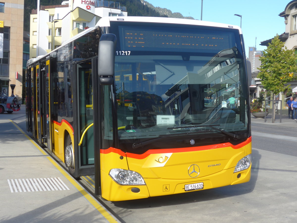 (209'876) - PostAuto Bern - BE 534'630 - Mercedes am 29. September 2019 beim Bahnhof Interlaken West