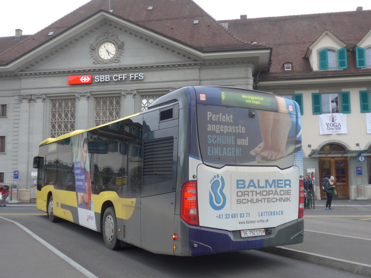 (209'890) - STI Thun - Nr. 175/BE 752'175 - Mercedes am 5. Oktober 2019 beim Bahnhof Thun