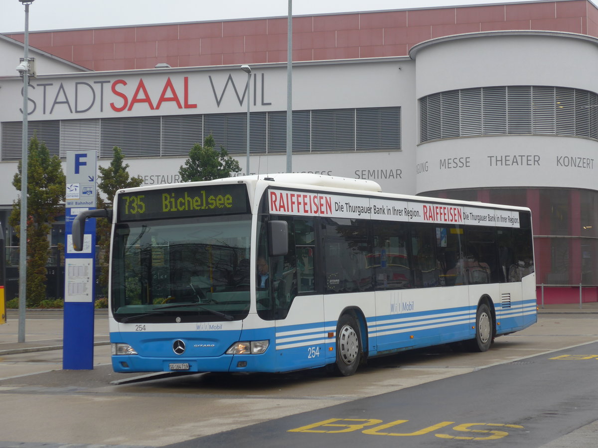 (209'933) - WilMobil, Wil - Nr. 254/SG 164'719 - Mercedes am 6. Oktober 2019 beim Bahnhof Wil