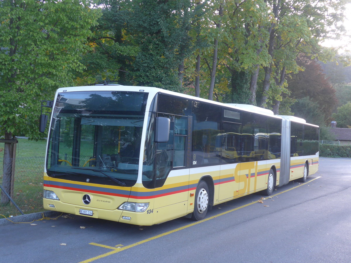 (210'060) - STI Thun - Nr. 134/BE 801'134 - Mercedes am 12. Oktober 2019 bei der Schifflndte Thun