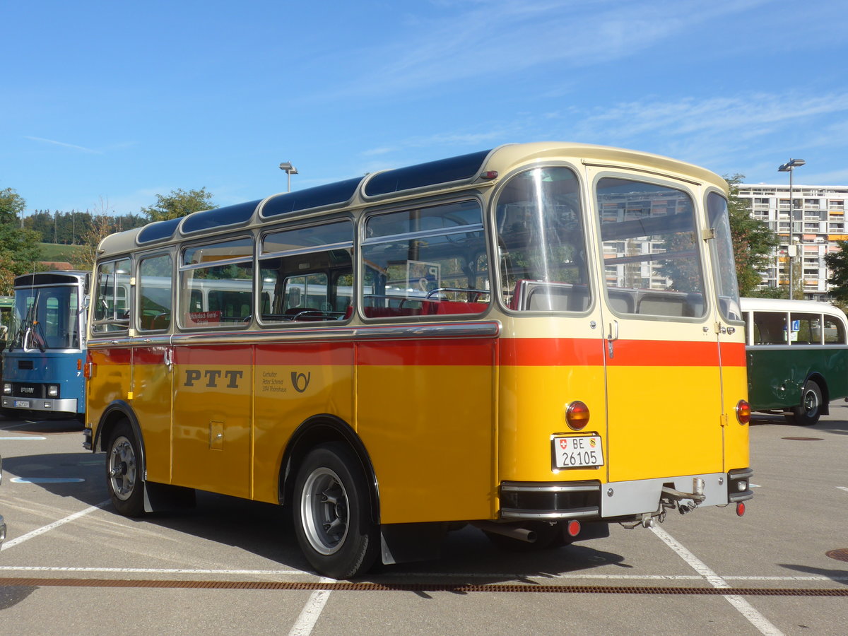 (210'142) - Schmid, Thrishaus - Nr. 9/BE 26'105 - Saurer/R&J (ex Geiger, Adelboden Nr. 9) am 12. Oktober 2019 in Bern, Westside