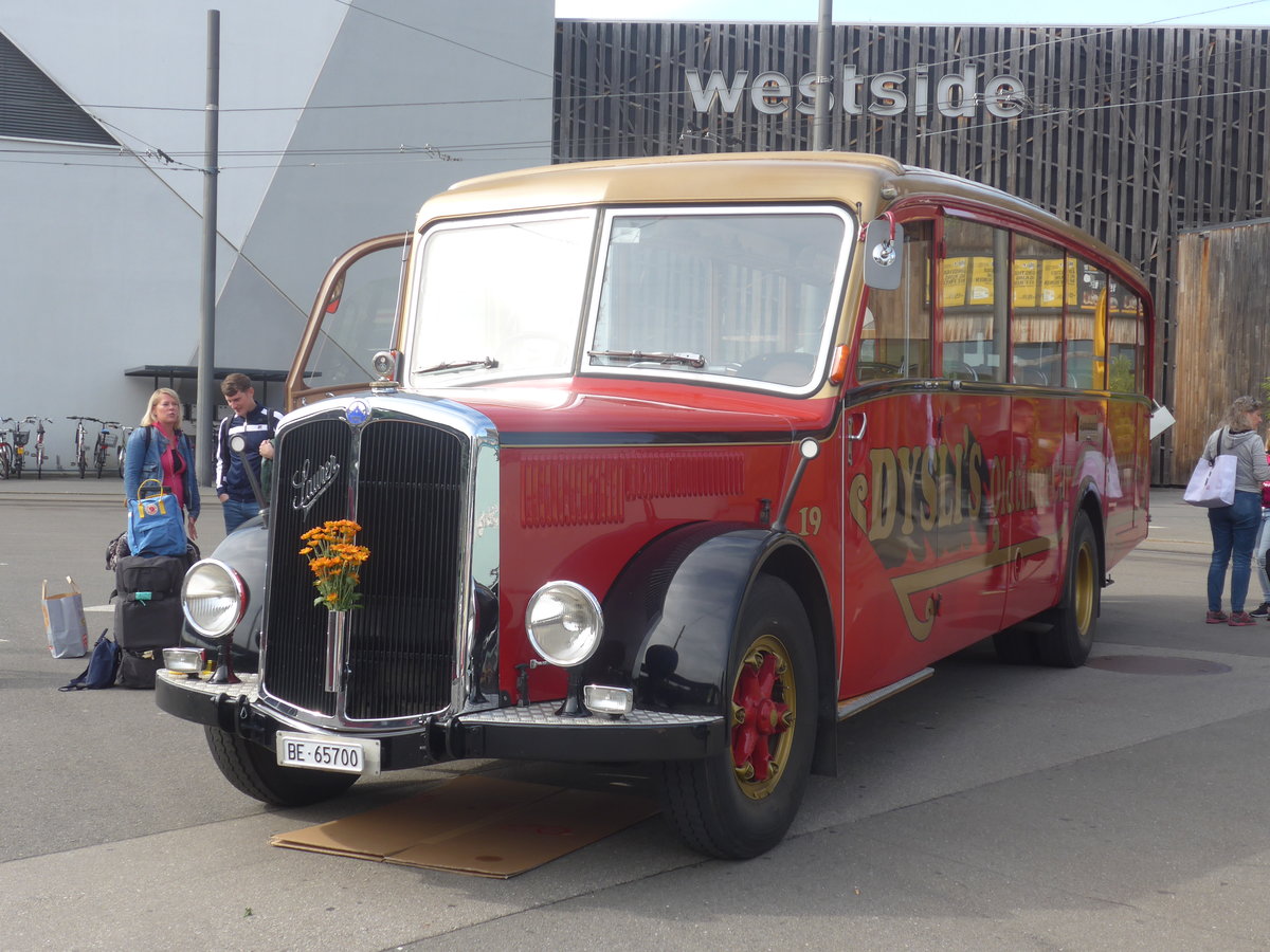 (210'243) - Dysli, Bern - Nr. 19/BE 65'700 - Saurer/Saurer (ex P 23'085; ex P 2137) am 12. Oktober 2019 in Bern, Westside