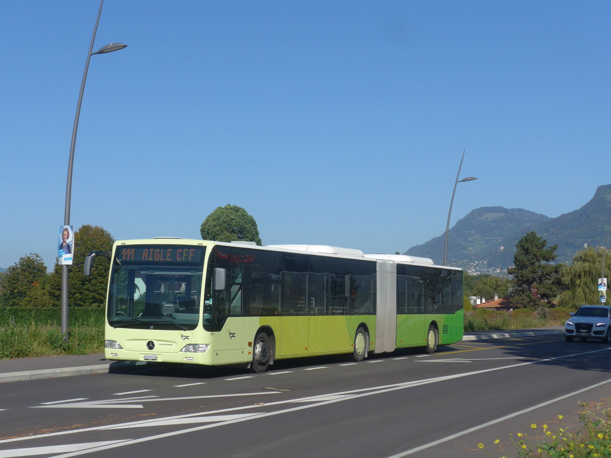 (210'308) - TPC Aigle - Nr. 305/VD 619'148 - Mercedes (ex Hrmann&Shne, D-Hamburg) am 14. Oktober 2019 in Rennaz, Hpital