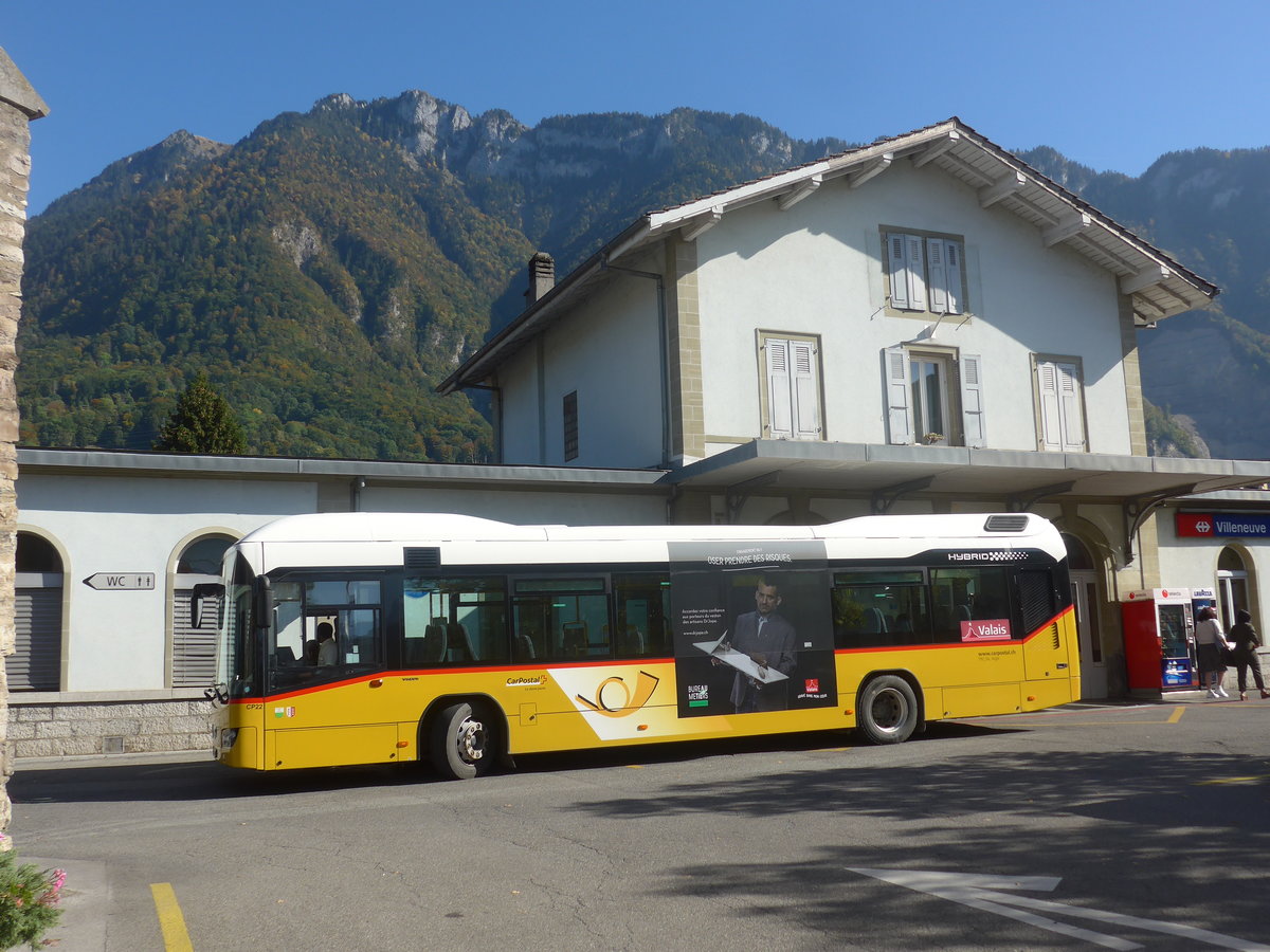 (210'338) - TPC Aigle - Nr. CP22/VS 206'172 - Volvo am 14. Oktober 2019 beim Bahnhof Villeneuve