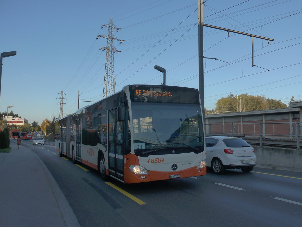 (210'358) - BSU Solothurn - Nr. 55/SO 155'955 - Mercedes am 14. Oktober 2019 beim Bahnhof Zollikofen