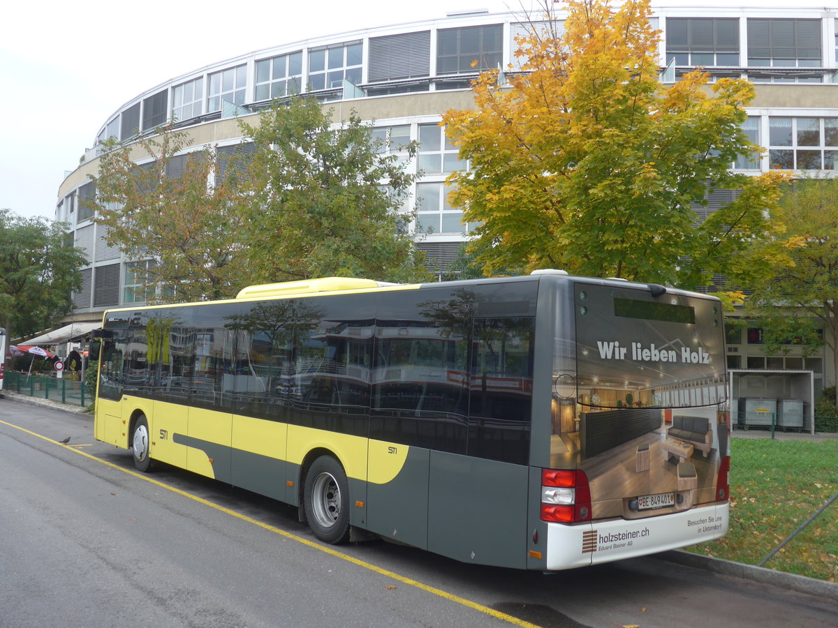 (210'706) - STI Thun - Nr. 401/BE 849'401 - MAN am 28. Oktober 2019 bei der Schifflndte Thun