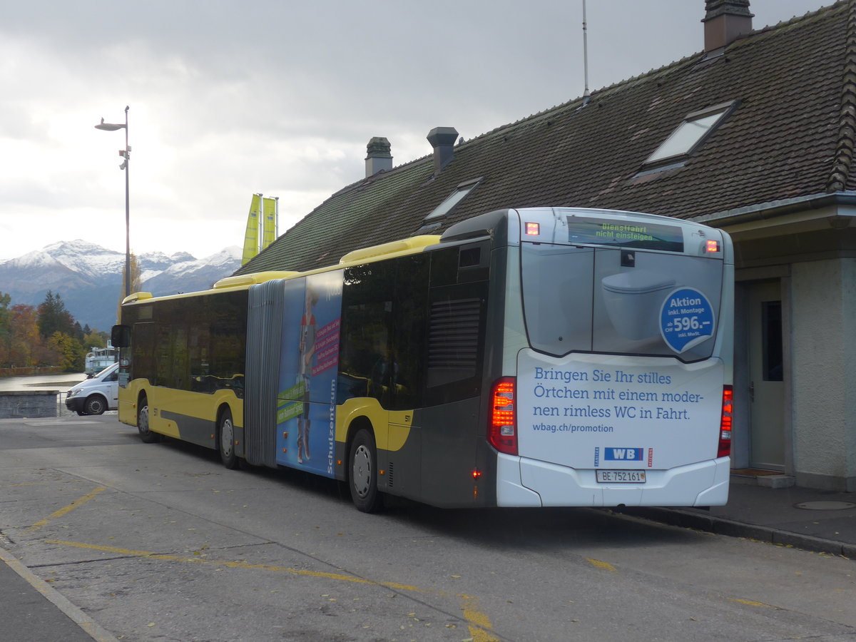 (210'756) - STI Thun - Nr. 161/BE 752'161 - Mercedes am 4. November 2019 beim Bahnhof Thun