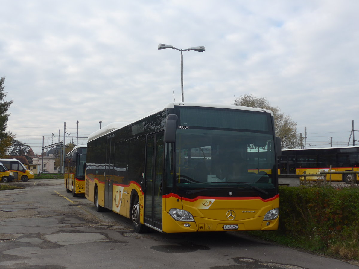 (210'882) - CarPostal Ouest - VD 464'947 - Mercedes am 9. November 2019 in Yverdon, Garage