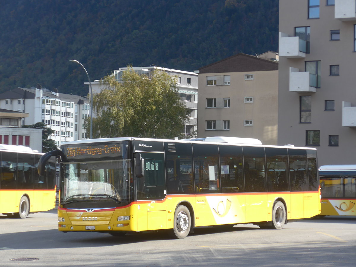 (210'920) - TMR Martigny - VS 7145 - MAN am 9. November 2019 beim Bahnhof Martigny