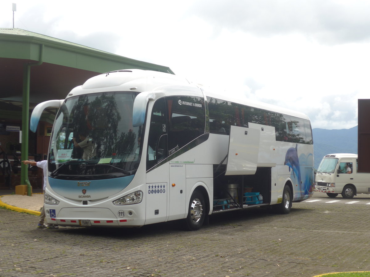 (211'234) - CieloAzul, San Jos - Nr. 111/15'081 - Scania/Irizar am 14. November 2019 in La Fortuna, Mistico