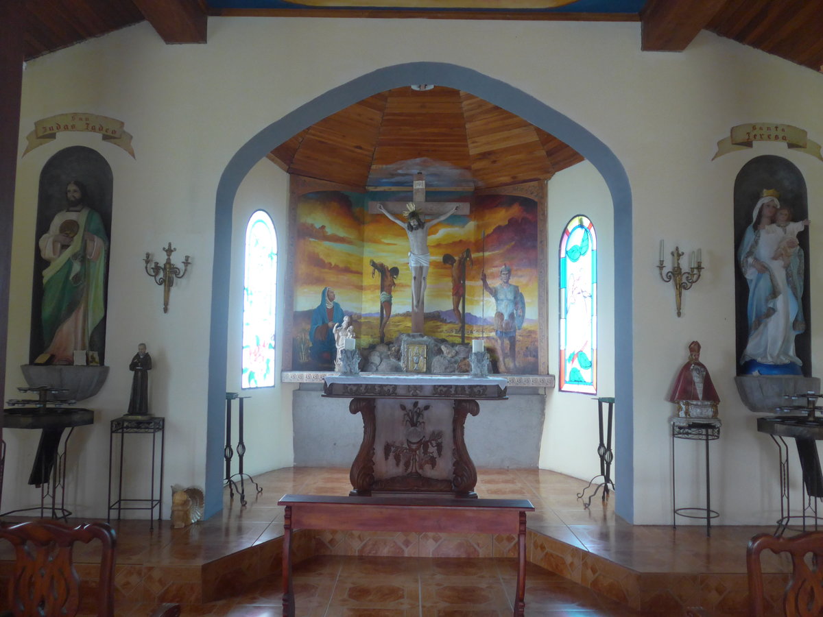 (211'423) - Inneres der Kapelle am 16. November 2019 in Nuevo Arenal, Los Hroes