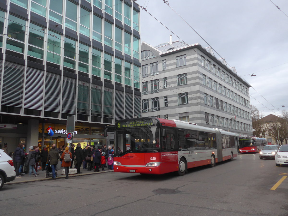 (212'658) - SW Winterthur - Nr. 338/ZH 730'338 - Solaris am 7. Dezember 2019 in Winterthur, Schmidgasse