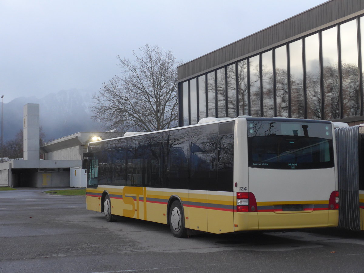 (212'829) - STI Thun - Nr. 124 - MAN am 9. Dezember 2019 in Thun, Waffenplatz