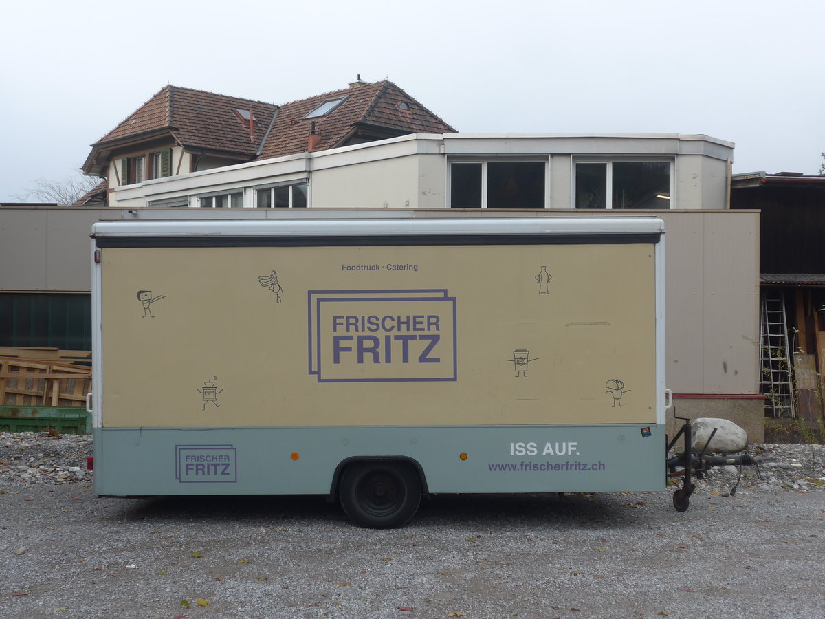 (212'837) - Frischer Fritz - BE 190'263 - Verkaufsanhnger am 9. Dezember 2019 in Steffisburg, Ziegelei