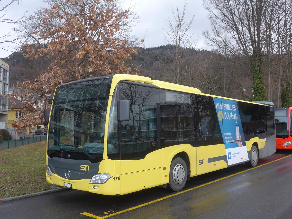 (213'082) - STI Thun - Nr. 178/BE 752'178 - Mercedes am 23. Dezember 2019 bei der Schifflndte Thun