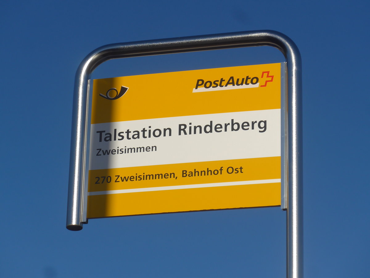 (213'107) - PostAuto-Haltestelle - Zweisimmen, Talstation Rinderberg - am 25. Dezember 2019