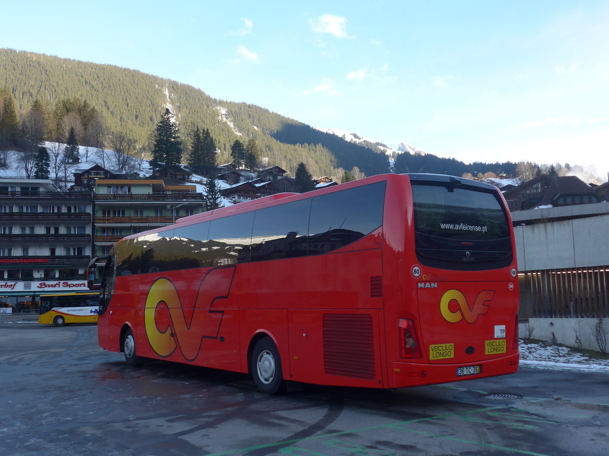 (213'155) - Aus Portugal: AVF, Lourosa - Nr. 244/36-TC-36 - MAN/Atomic am 26. Dezember 2019 beim Bahnhof Grindelwald