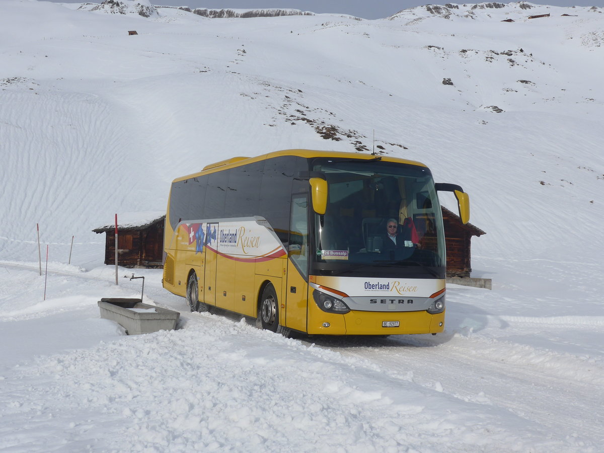 (213'157) - Oberland Reisen, Thun - Nr. 22/BE 92'977 - Setra (ex AVG Grindelwald Nr. 22) am 26. Dezember 2019 auf der Bussalp