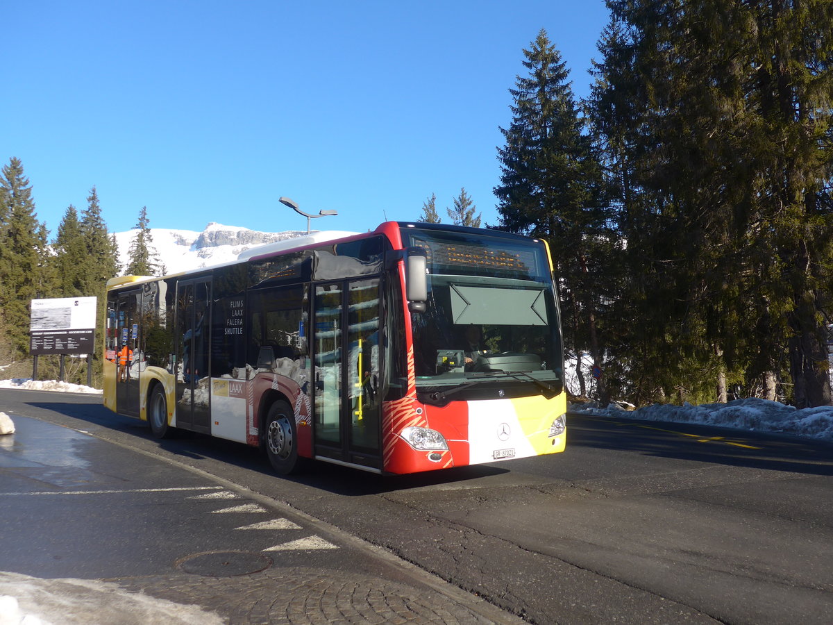 (213'245) - Stuppan, Flims - GR 87'021 - Mercedes am 1. Januar 2020 in Laax, Bergbahnen