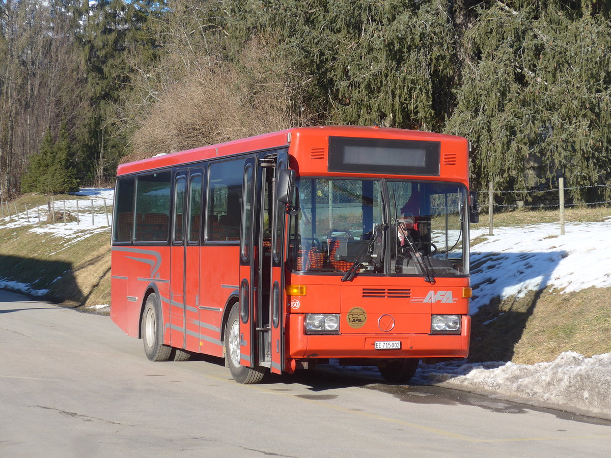 (213'304) - AFA Adelboden - Nr. 50/BE 715'002 - Vetter (ex AVG Grindelwald Nr. 21) am 2. Januar 2020 beim Bahnhof Lenk