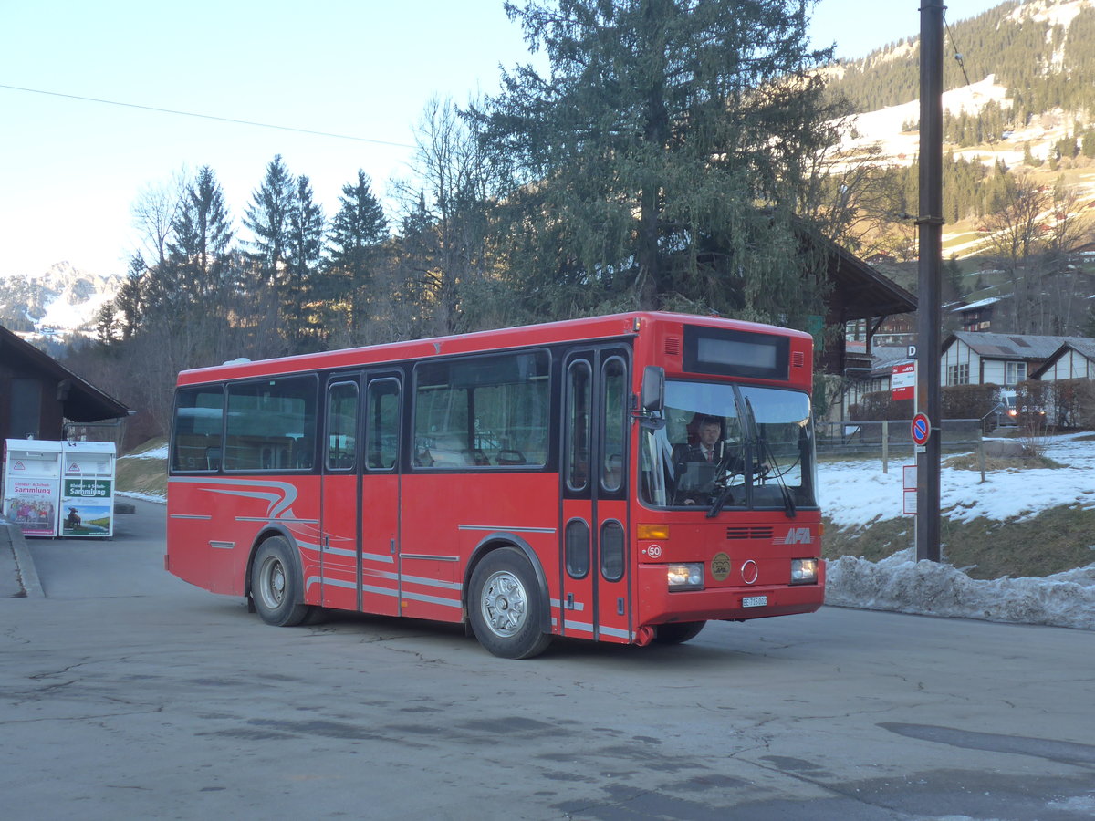 (213'322) - AFA Adelboden - Nr. 50/BE 715'002 - Vetter (ex AVG Grindelwald Nr. 21) am 2. Januar 2020 beim Bahnhof Lenk