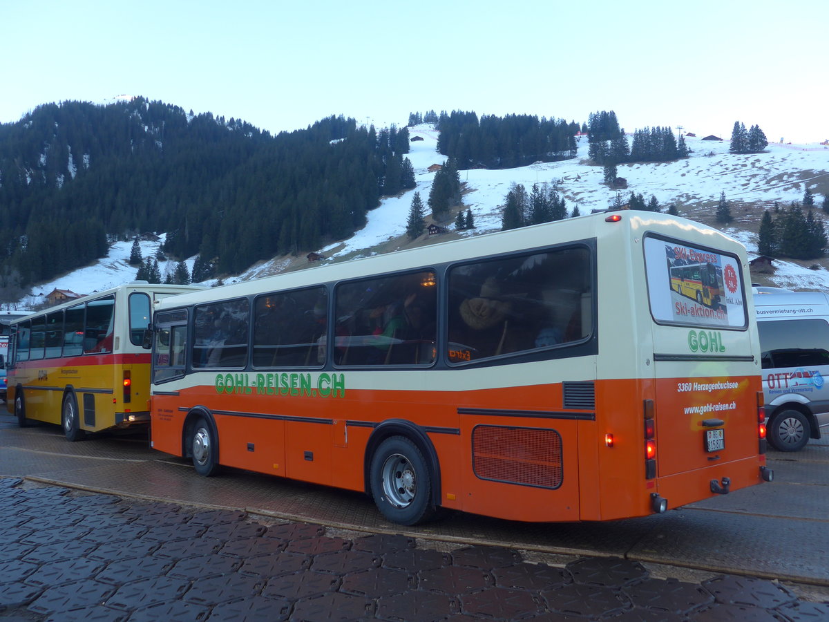 (213'495) - Gohl, Herzogenbuchsee - BE 815'877 - MAN/Lauber (ex AMSA Chiasso Nr. 19; ex Tresch, Amsteg) am 11. Januar 2020 in Adelboden, Weltcup