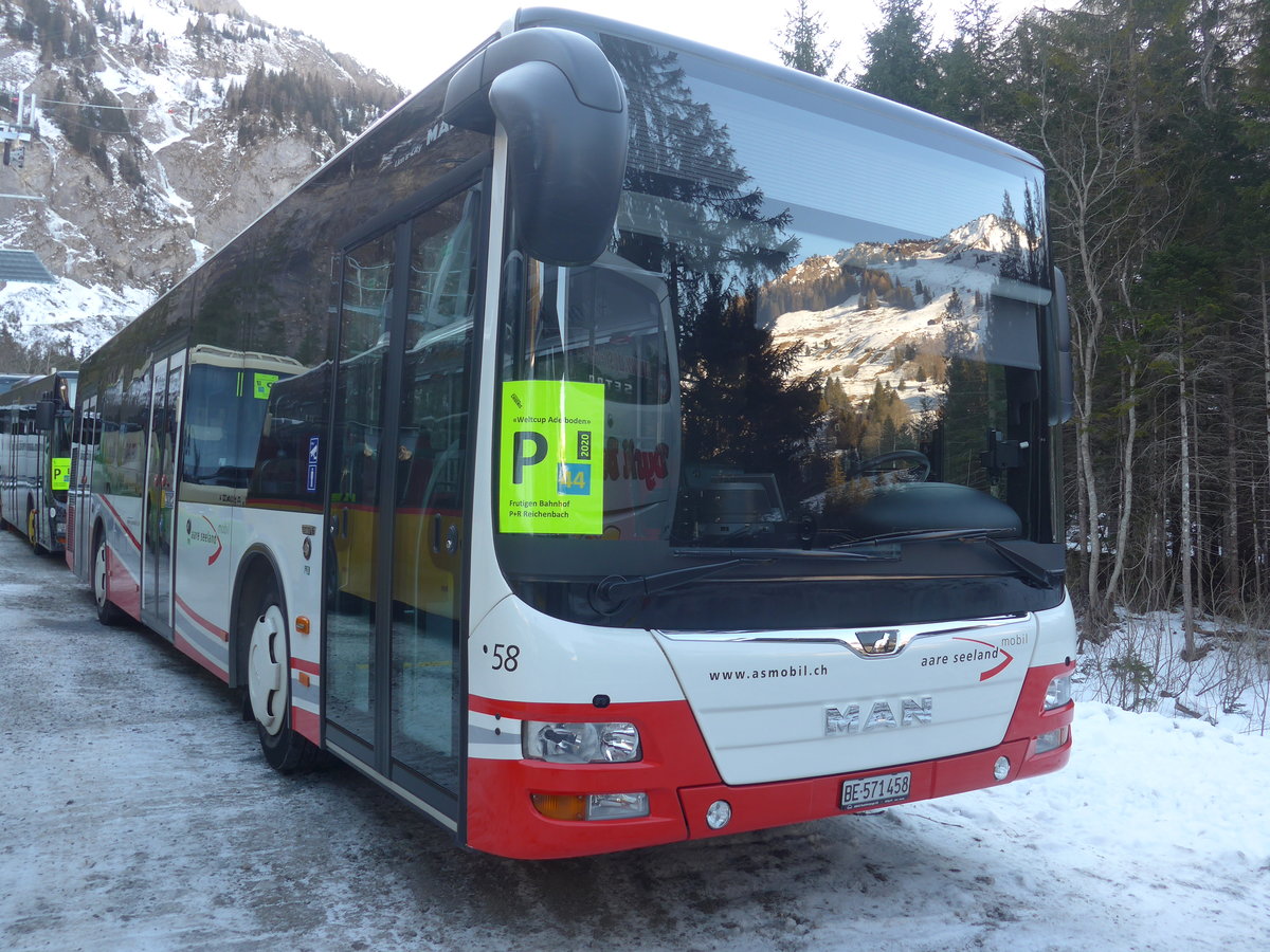 (213'612) - ASm Langenthal - Nr. 58/BE 571'458 - MAN am 11. Januar 2020 in Adelboden, Unter dem Birg