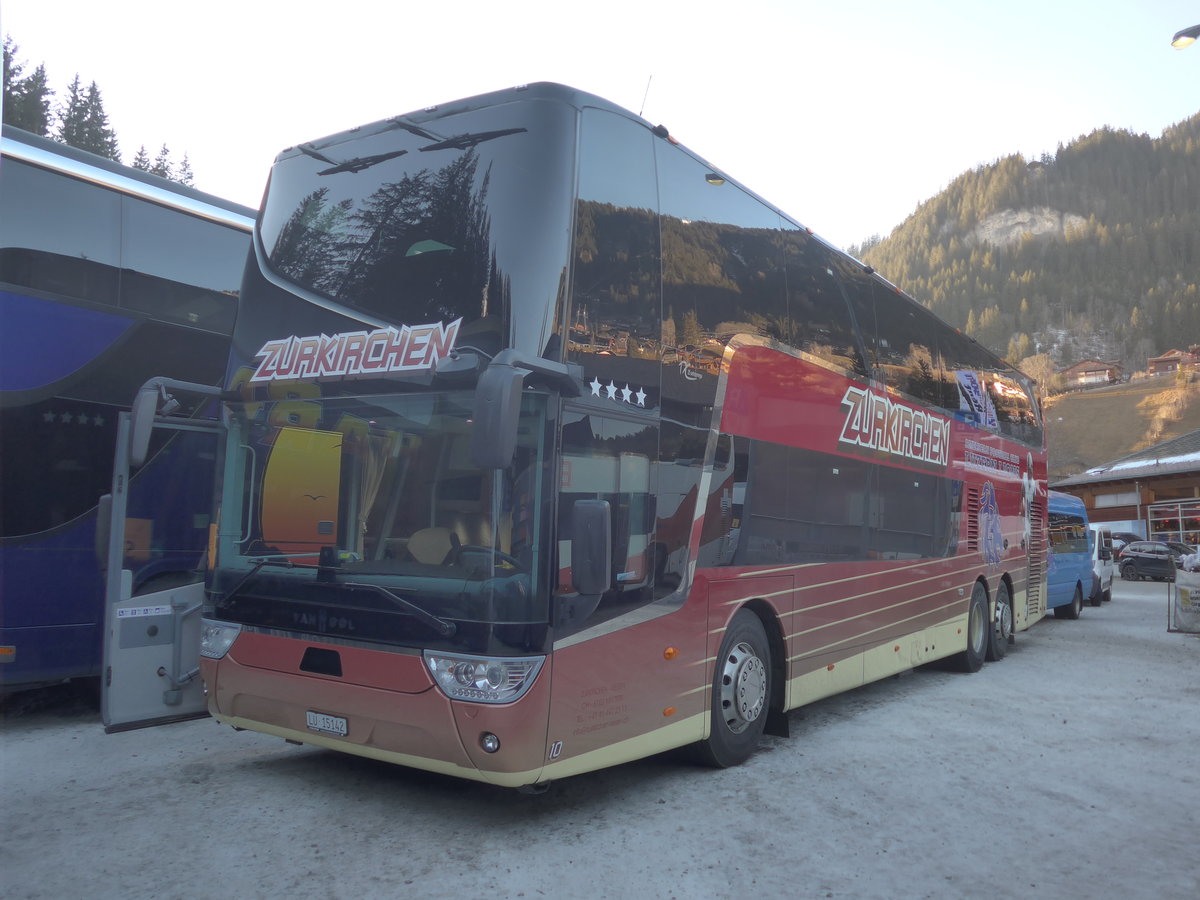 (213'711) - Zurkirchen, Malters - Nr. 10/LU 15'142 - Van Hool am 11. Januar 2020 in Adelboden, ASB